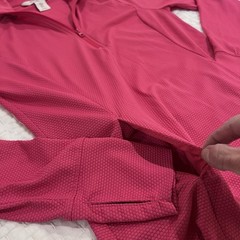 Tommy Bahama Golf Pink Honeycomb Womens S Quarter Zip Pullover UPF 50 Fun Preppy