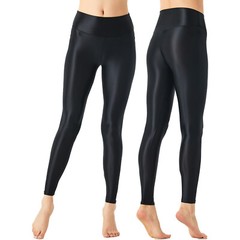 US Women’s Oil Glossy Stretchy Ankle Solid Color Opaque Skinny Tights Yoga Pants