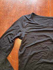 CRZ YOGA Women’s Black Long Sleeve Thumb Holes Cropped Shirt Size XS 0/2