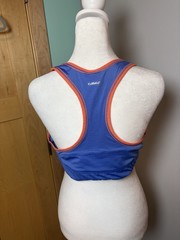 Adidas Sports Bra Womens Large Blue Orange Climalite Racerback NWT Athletic