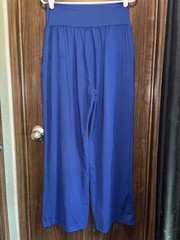 Women’s Knit Mid-Rise Wide Leg Pants – All in Motion Royal Blue Size XL Petite
