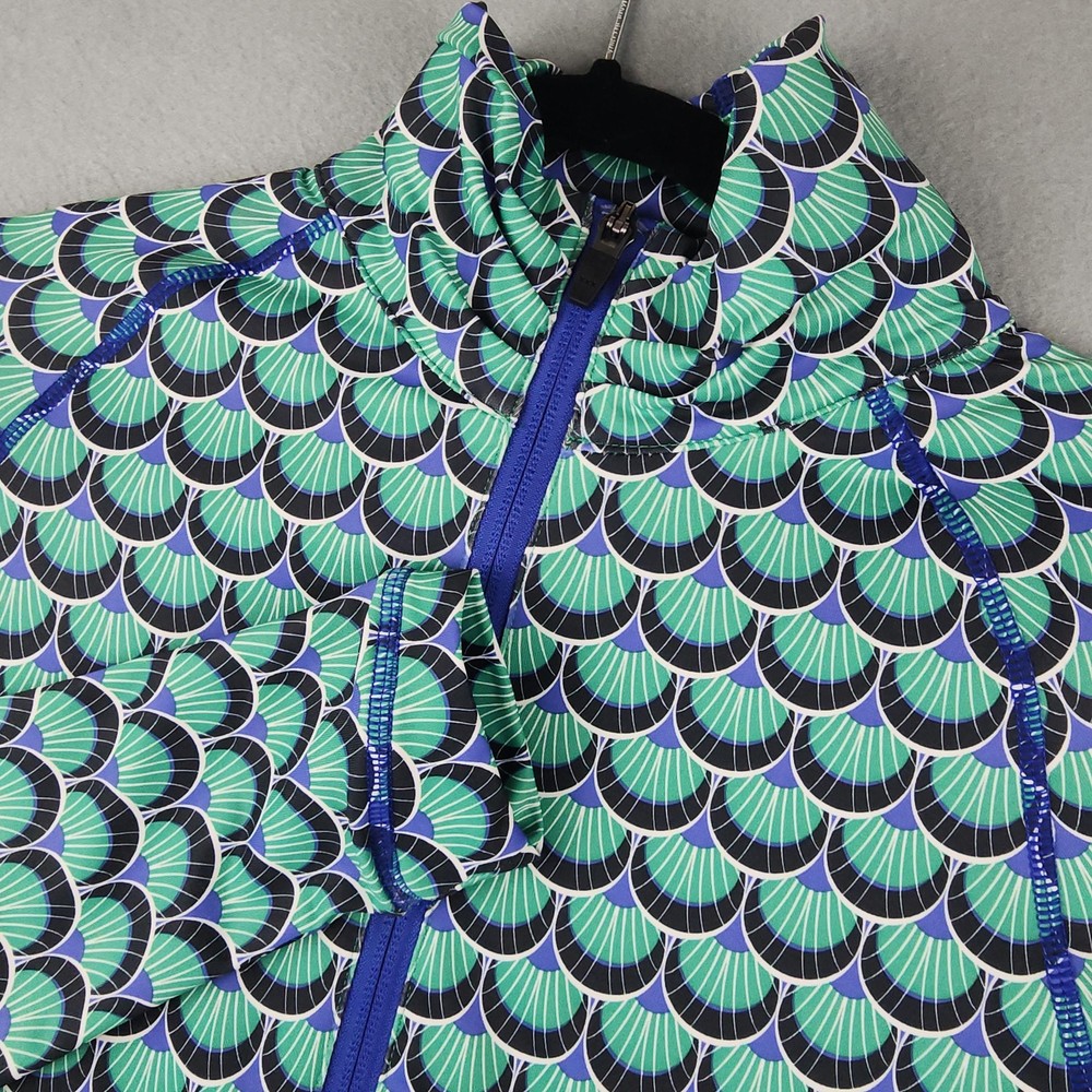 Peter Millar Jacket Womens Small Multicolor Print UPF 50 Full Zip Golf LS16EK15C