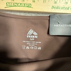 RBX Active Terrain Women Brown Flare Leggings High Waist Brushed Back Small NWT