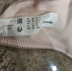 New Women’s CHANTELLE 15M1 Rose High Impact Everyday Sports Bra Size 30DDD