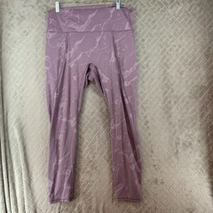 All In Motion Leggings Womens XXL Lilac Purple Marble Cropped High Rise Yoga Gym