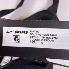 Nike x SKIMS Matte Square Neck Tank Obsidian Black TP-TNK-2728 Size Small NWT