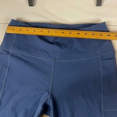 Skechers GO WALK High Waisted Leggings Slate Blue Side Pockets WLG31BC Large