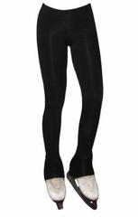 Figure Skating Pants with gold crystals “Biellmann” rhinestone applique