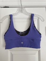 lululemon Like a Cloud Purple Floral Reversible Wireless Crossback Bra 8