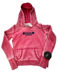 Jeep Hoodie NWT Women’s Small JEDCO Distressed Pink/Tropical Beach 💐Retail $59