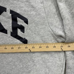Parke 22 Women’s Varsity Mockneck Sweatshirt Gray/Navy Oversized L/XL Distressed
