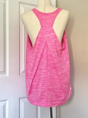 Danskin Now Women’s Pink Heathered Racerback Scoop Neck Active Tank Top XL