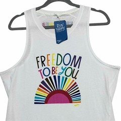 BROOKS NWT White/Multi “Freedom To Be You” Tank Top M
