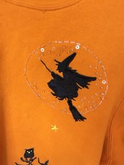 White Stag Vtg 90s Halloween Women’s Small Sweatshirt Embroidered Beaded