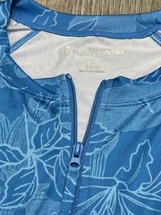 Free Country Women’s Blue Long Sleeve 1/2 Zip Stretch Performance Shirt S-Medium