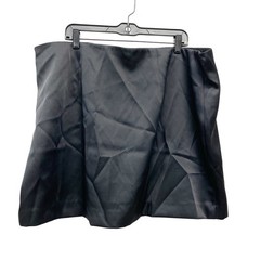A New Day Women’s Satin Mini A Line Skirt Black Size 20