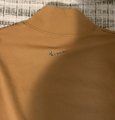 Nike Cropped Mustard Yellow/Snake Swoosh Long Sleeve Mock Turtleneck Top XS
