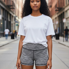 Xersion Mid-Rise Bike Shorts in Heathered Gray