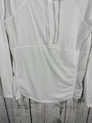 Layer 8 Hoodie Women’s Sz XS Pullover Drawstring Athletic White B5 #0036