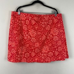Ripskirt Length 2 Dahlia Teaberry Orange Swim Skirt Womens XXL Beach