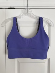 lululemon Like a Cloud Purple Floral Reversible Wireless Crossback Bra 8