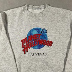 Vintage 2000s Grey Planet Hollywood women medium crewneck sweatshirt