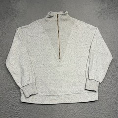 Varley Hawley Half Zip Sweatshirt Womens Small Grey Pullover Jacket Double Soft