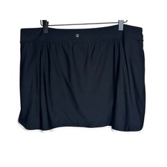 CALIA Mid Rise Utility Swim Skort XL Extra Large Black White Trim Athletic Swim