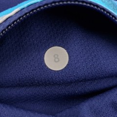 Lululemon Pants Women’s 8 Blue Colorful Trim Workout Activewear Crop Leggings