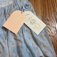 New Blogilates Women’s Ballerina Skort Skirt Blue Orange Citrus Large
