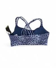 Gap XS Support Wireless Sports Bra Blue Leopard Crossback XS Pullover