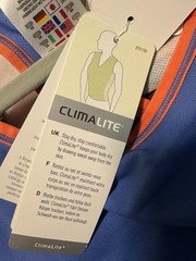 Adidas Sports Bra Womens Large Blue Orange Climalite Racerback NWT Athletic