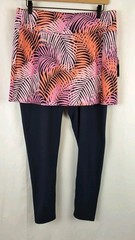Womens Large Tommy Bahama Everyday Active Skort Leggings Tropical Palm UPF 50