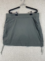 Columbia Omni-Shield Casual Any Day Skort Women’s XL Gray Ruched Comfy Active