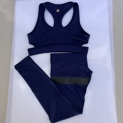 Women Yoga Set Crop Top w/ High Waist Legging Stretchy Non See Though