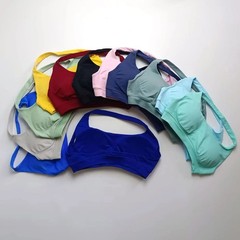 Women’s SPORTS Bra Seamless Halter Push-Up Open Back High Support Gym Top