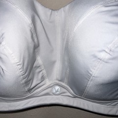 Livi Active Lane Bryant Sports Bra Max Support Underwire 44F White Grey Cacique