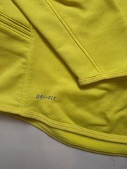 Nike Pro Dri-FIT Half Zip Pullover Hoodie Neon Yellow Women’s Large Running