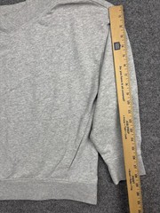 Fabletics Sweatshirt Womens Medium Gray Cropped 3/4 Sleeve Wide Neck Pockets