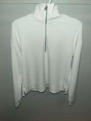 Athleta Forever Fleece 1/4 Zip Sweatshirt Glow Medium Seasoft