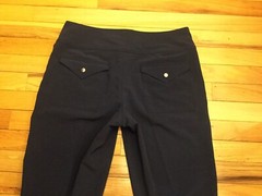 4 All By Jofit Women’s Navy Blue Capri Pants All Sport Activewear Snap Zip EUC 6