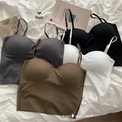 1pc Popular Cool Solid Knitted Yoga Gym Tank Top Bra Seamless Skin-Friendly