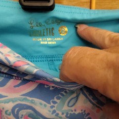 Lilly Pulitzer Blue Pink Paisley Pull-On Stretch Skort Golf Tennis Sz 8
