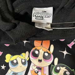 The Powerpuff Girls Hoodie Black Saving The World Cartoon Network Women’s Small