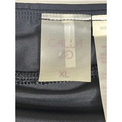 CALIA Mid Rise Utility Swim Skort XL Extra Large Black White Trim Athletic Swim