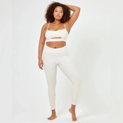 NWT$198 L*SPACE 2-PC SET Rush Sports Bra LRG & Mercer Legging MED in Bone Ribbed