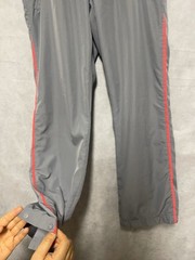 Nike Pants Women L Gray Sweat Track Joggers Lined Ankle Snap Zip Pockets Warm Up