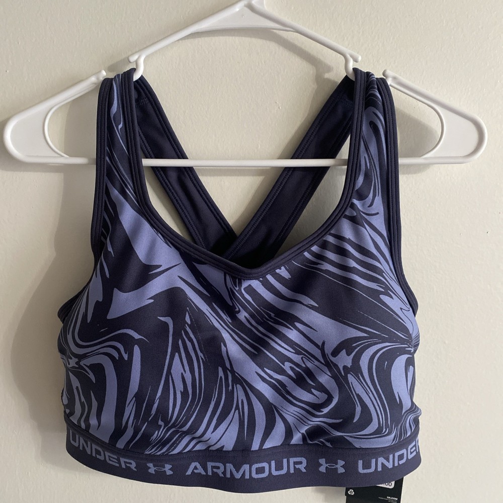 Under Armour Crossback Mid Print Sports Bra Sz 1X 48/50 and 2X 50/52 Gym Wear