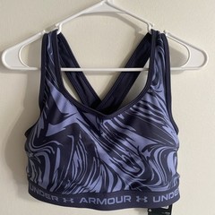 Under Armour Crossback Mid Print Sports Bra Sz 1X 48/50 and 2X 50/52 Gym Wear