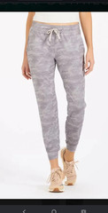 Vuori Gray Camo Womens Jogger Pants Medium With Drawstring